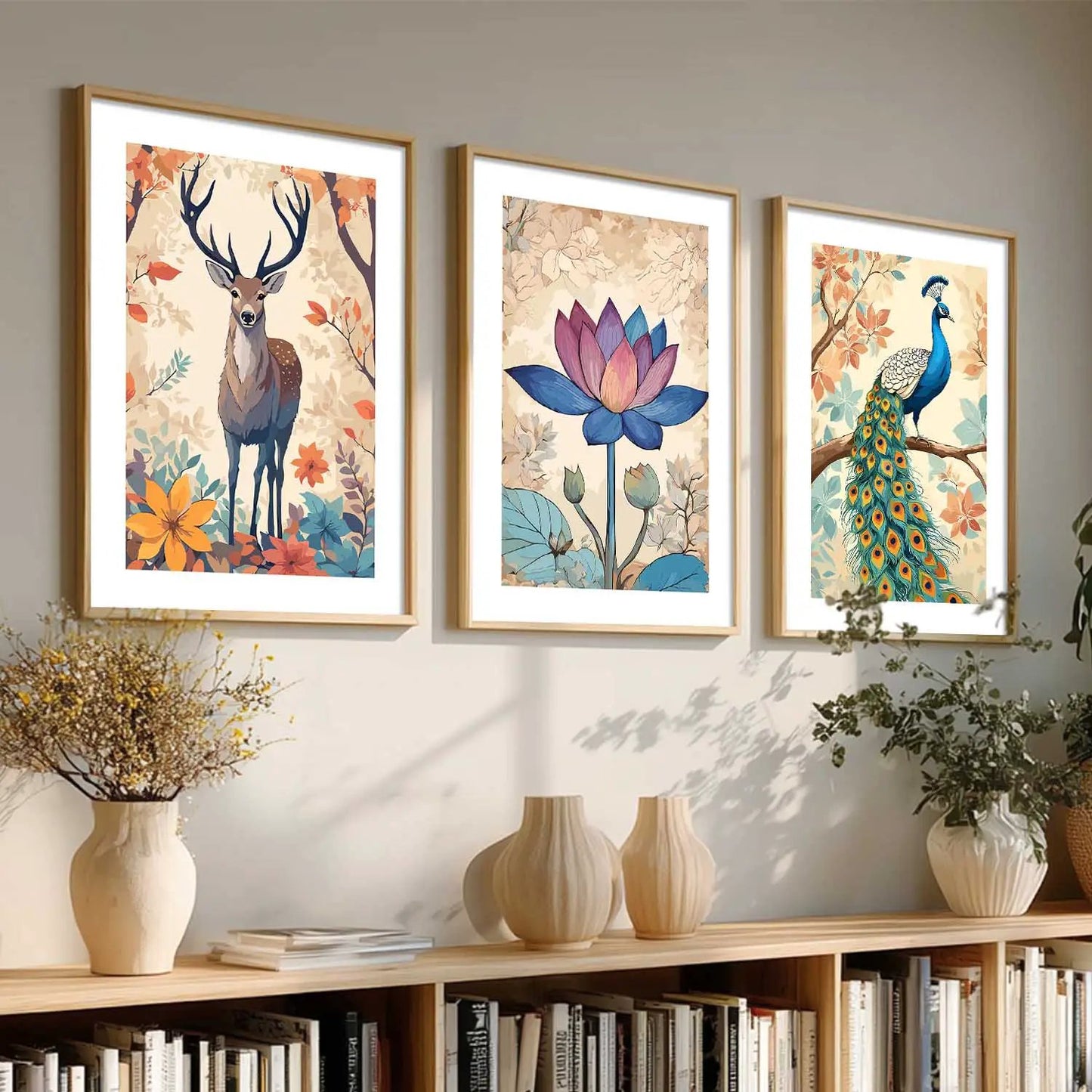 Traditional    Wall Art  Paintings for Living Room - Wall Poster With frames