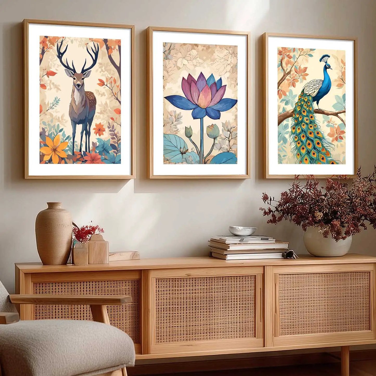 Traditional    Wall Art  Paintings for Living Room - Wall Poster With frames