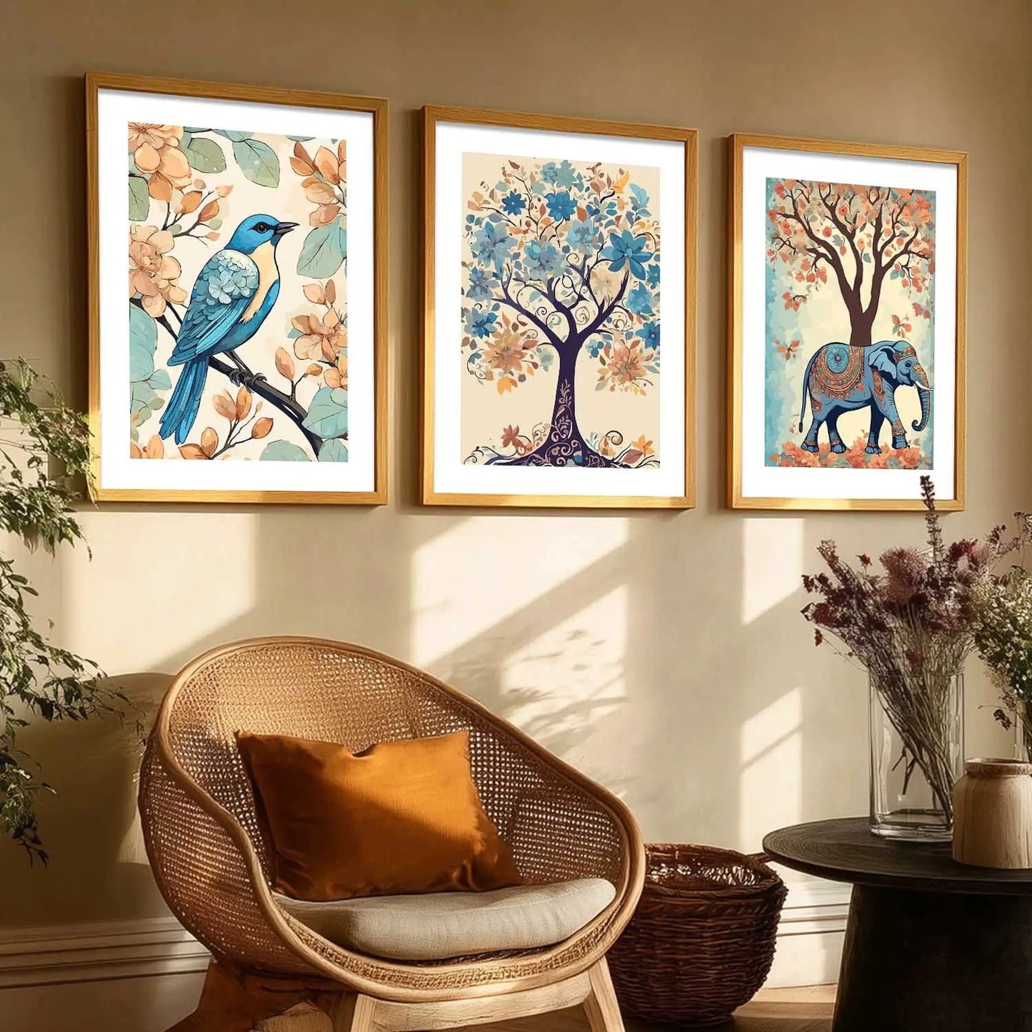Traditional  Wall Art  Paintings for Living Room - Wall Poster With frames