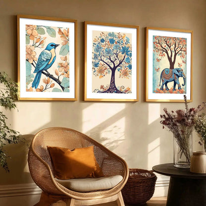 Traditional  Wall Art  Paintings for Living Room - Wall Poster With frames
