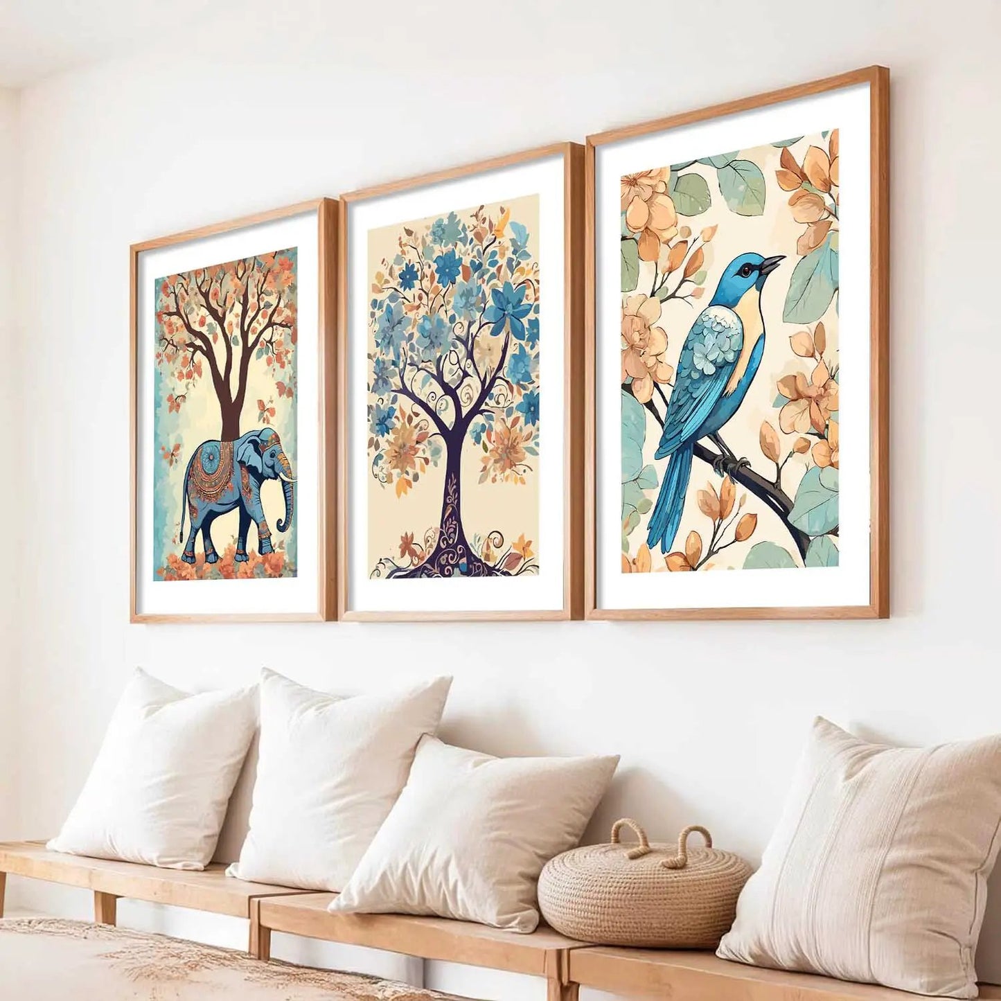 Traditional  Wall Art  Paintings for Living Room - Wall Poster With frames