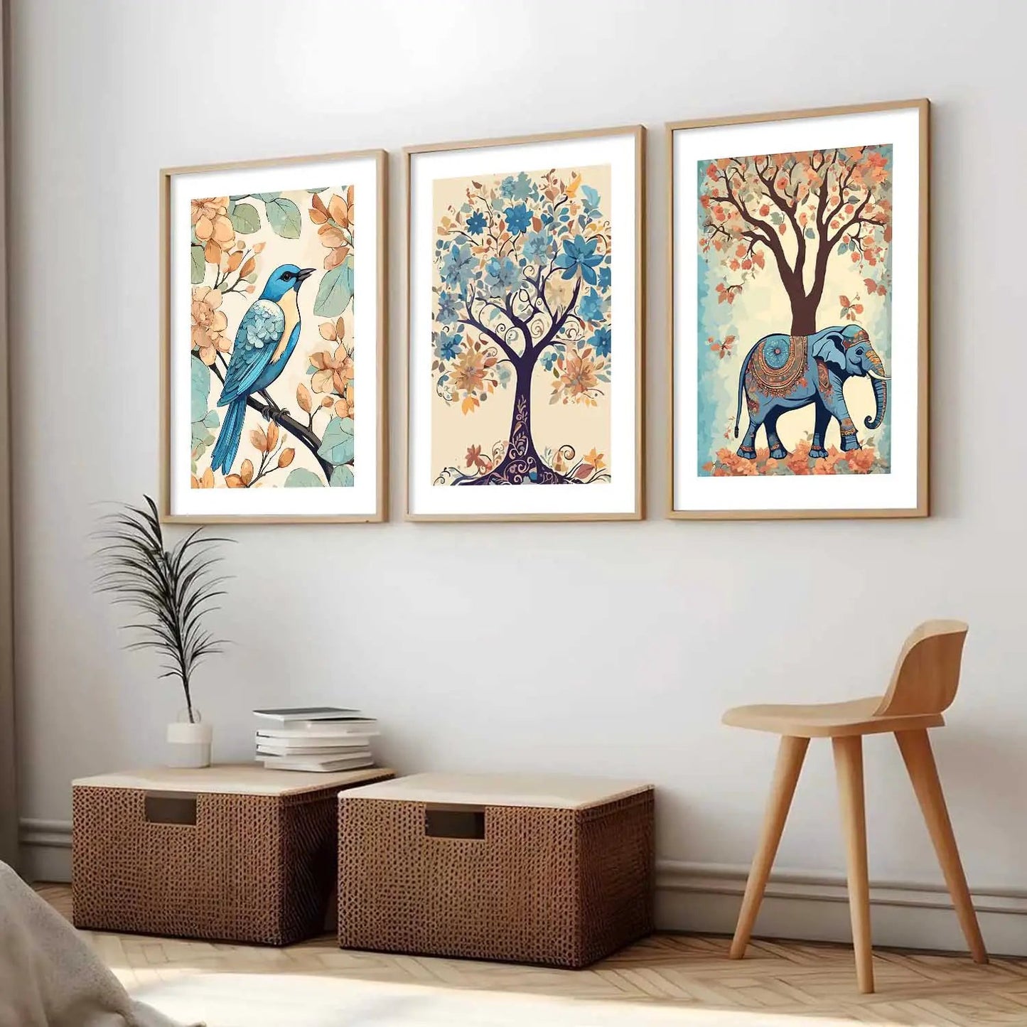 Traditional  Wall Art  Paintings for Living Room - Wall Poster With frames