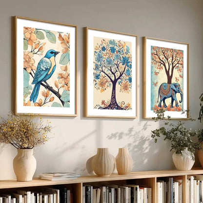 Traditional  Wall Art  Paintings for Living Room - Wall Poster With frames