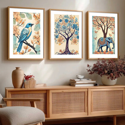 Traditional  Wall Art  Paintings for Living Room - Wall Poster With frames