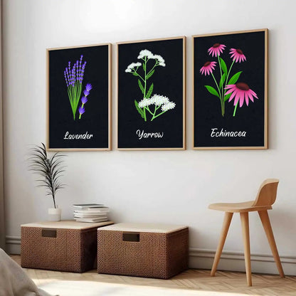 Floral Wall Art Paintings for Living Room - Wall Poster With frames by Kotart store