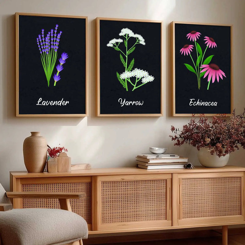 Floral  Wall  Art  Paintings for Living Room - Wall Poster With frames