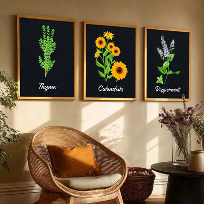Floral Wall Art Paintings for Living Room - Wall Poster With frames by Kotart store