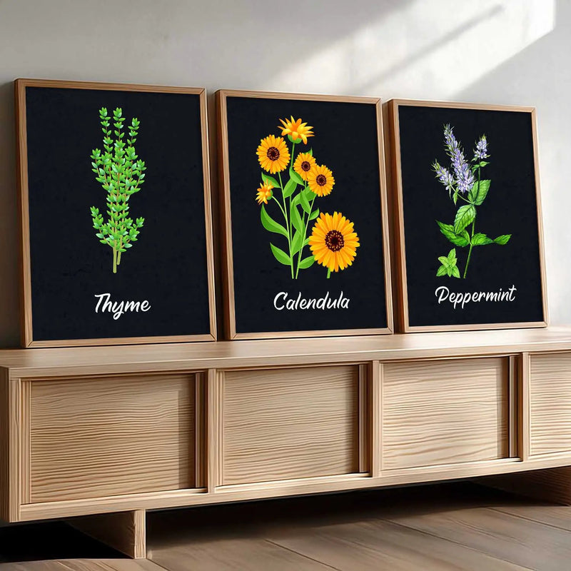 Floral  Wall Art  Paintings for Living Room - Wall Poster With frames