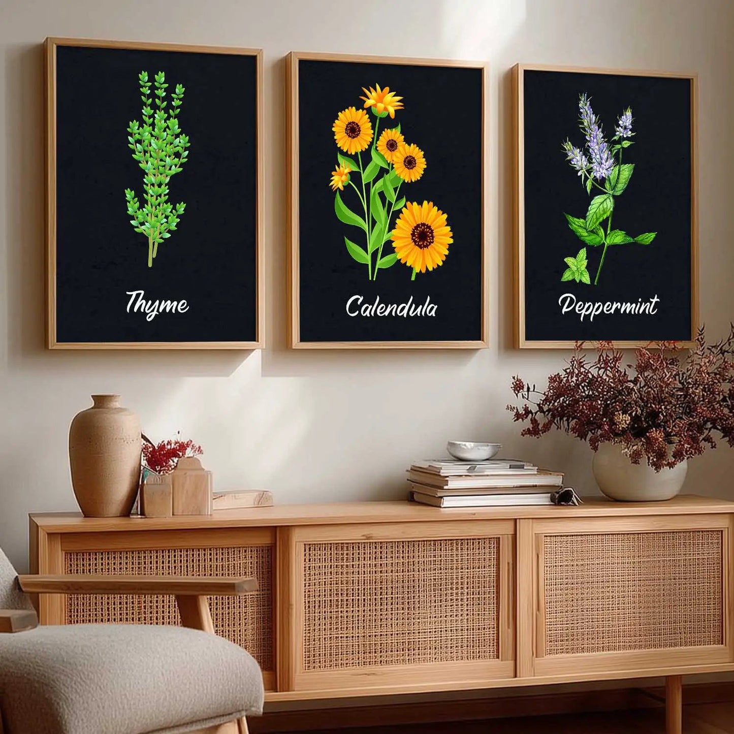 Floral Wall Art Paintings for Living Room - Wall Poster With frames by Kotart store