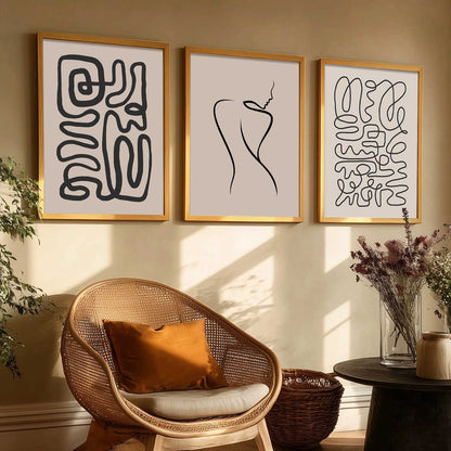 Boho Framed Wall Art Prints | Set of 3 | Home Decor