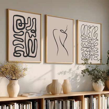 Boho Framed Wall Art Prints | Set of 3 | Home Decor