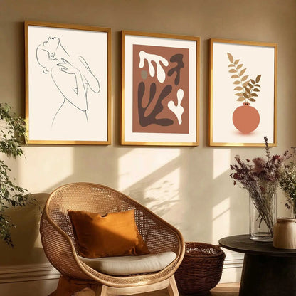 Boho Framed Wall Art Prints | Set of 3 | Home Decor by Kotart store