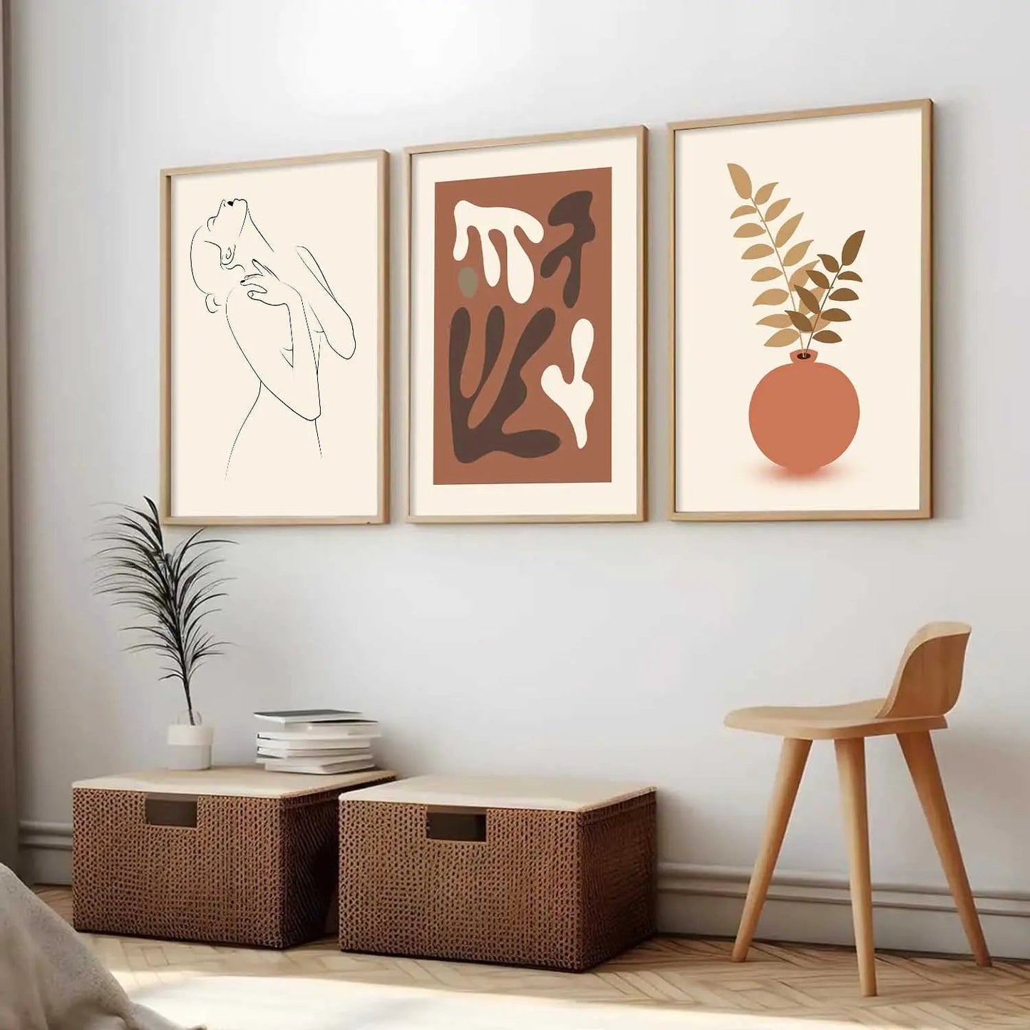 Boho Framed Wall Art Prints | Set of 3 | Home Decor by Kotart store