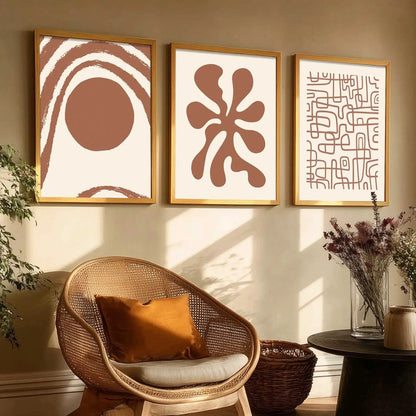 Boho Framed Wall Art Prints | Set of 3 | Home Decor by Kotart store