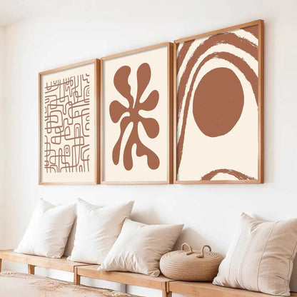 Boho Framed Wall Art Prints | Set of 3 | Home Decor by Kotart store