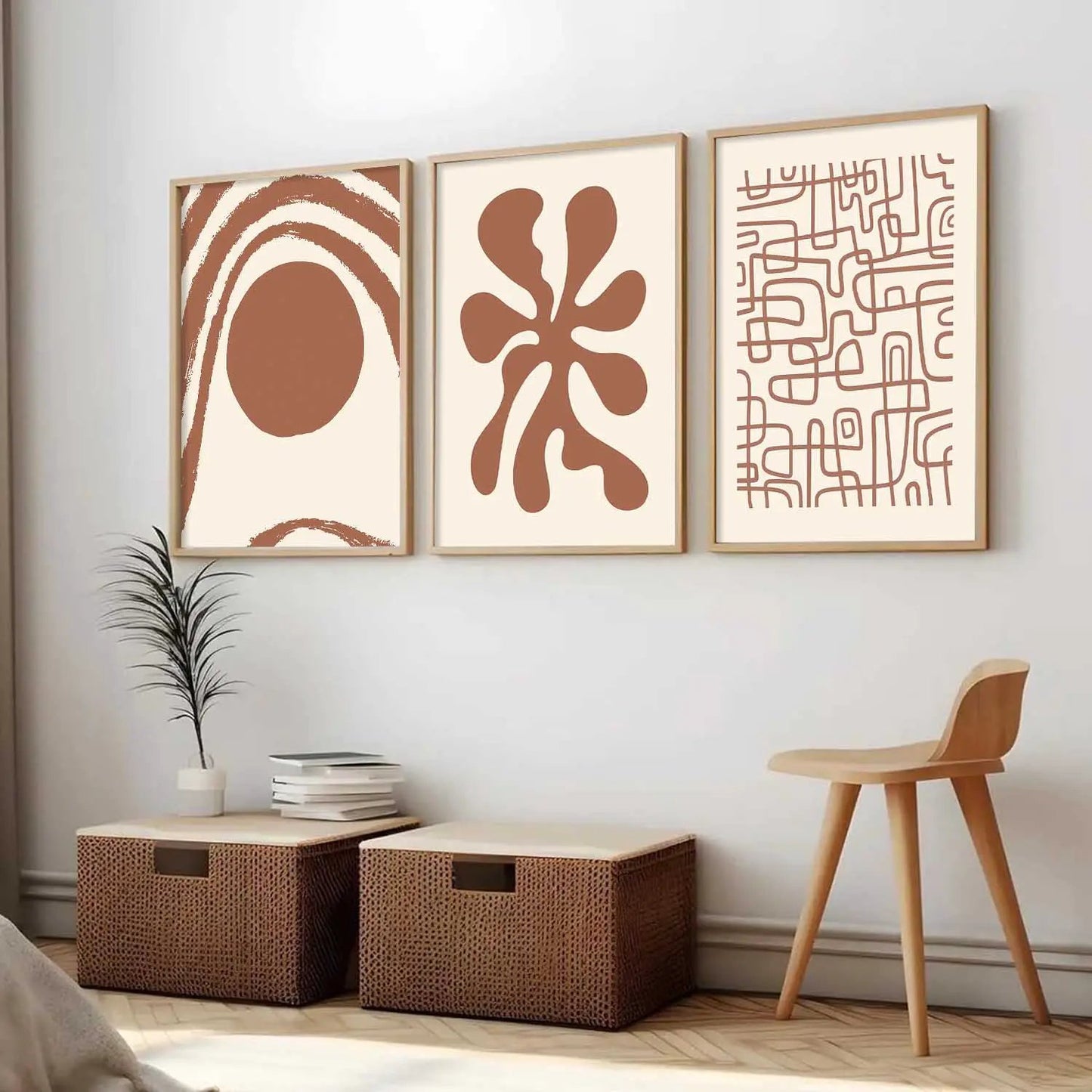Boho Framed Wall Art Prints | Set of 3 | Home Decor by Kotart store
