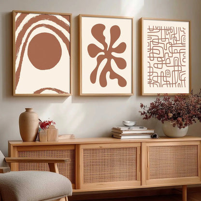 Boho Framed Wall Art Prints | Set of 3 | Home Decor by Kotart store
