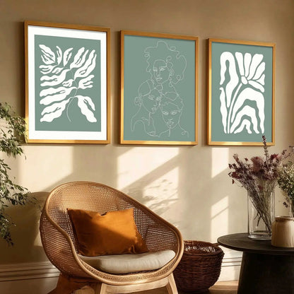 Boho Framed Wall Art Prints | Set of 3 | Home Decor by Kotart store