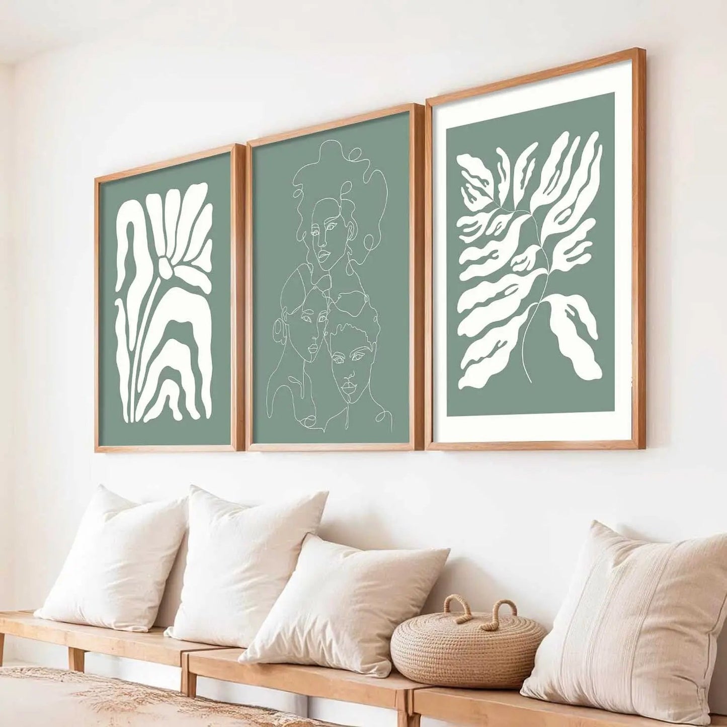 Boho Framed Wall Art Prints | Set of 3 | Home Decor by Kotart store