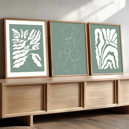 Boho Framed Wall Art Prints | Set of 3 | Home Decor by Kotart store