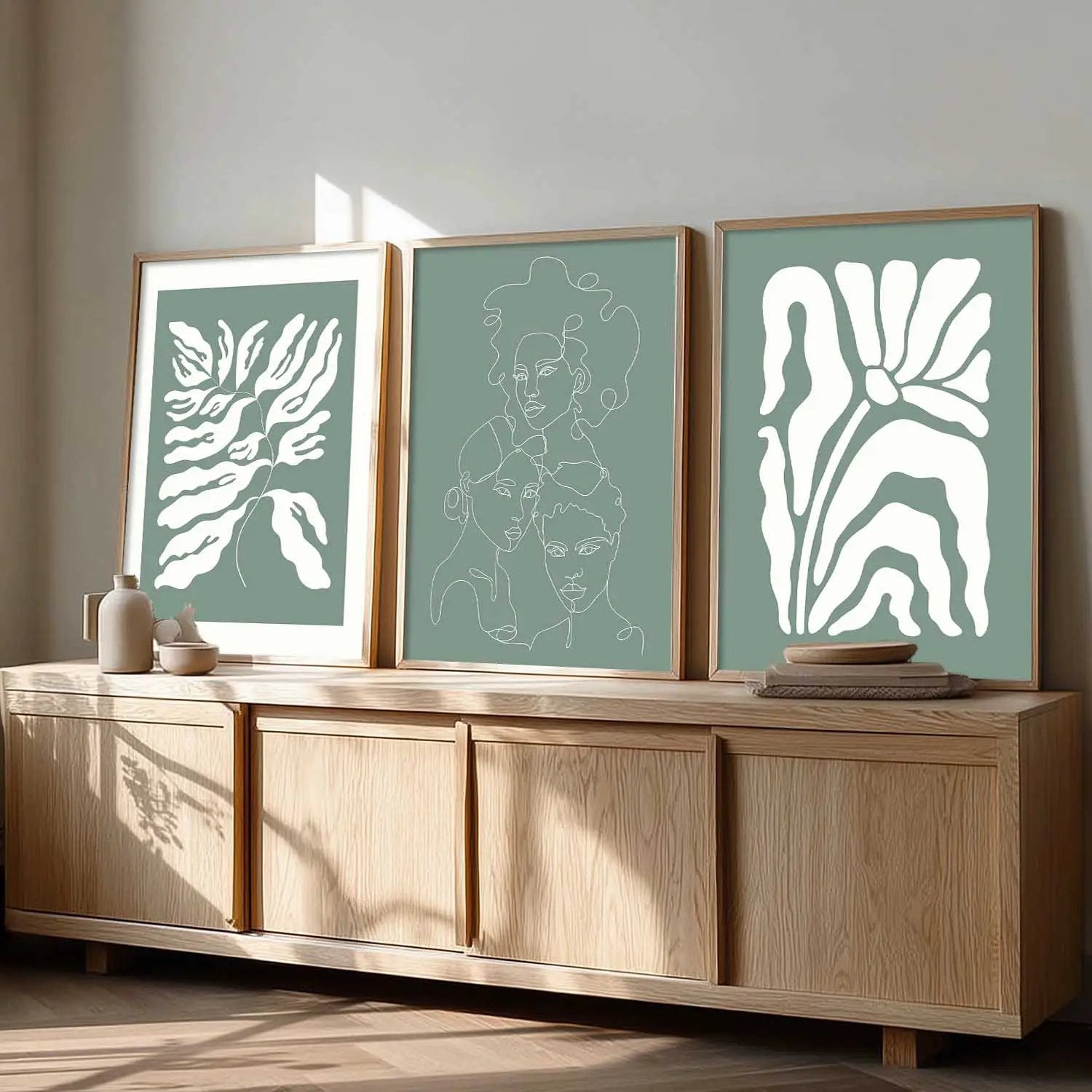 Boho Framed Wall Art Prints | Set of 3 | Home Decor by Kotart store