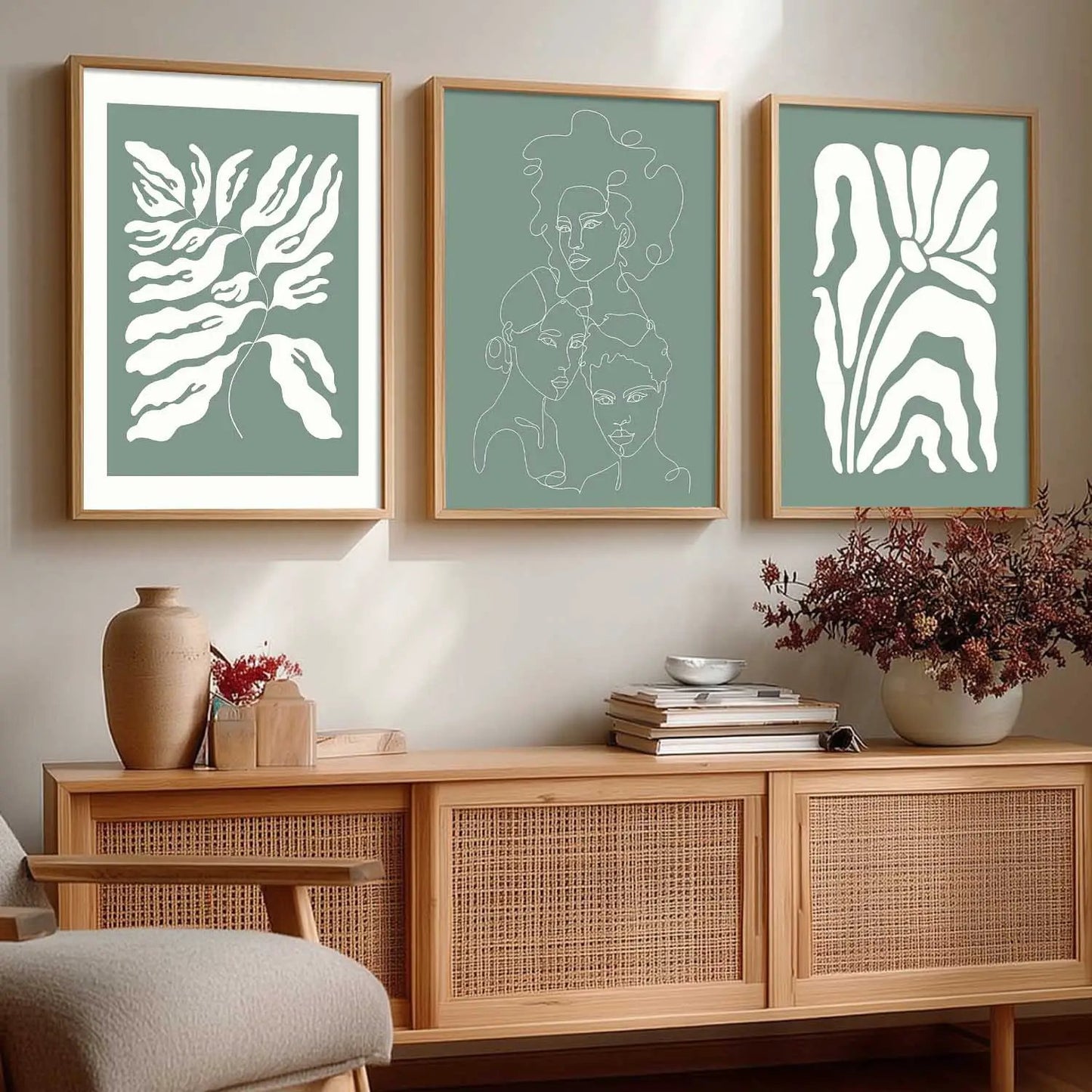 Boho Framed Wall Art Prints | Set of 3 | Home Decor by Kotart store