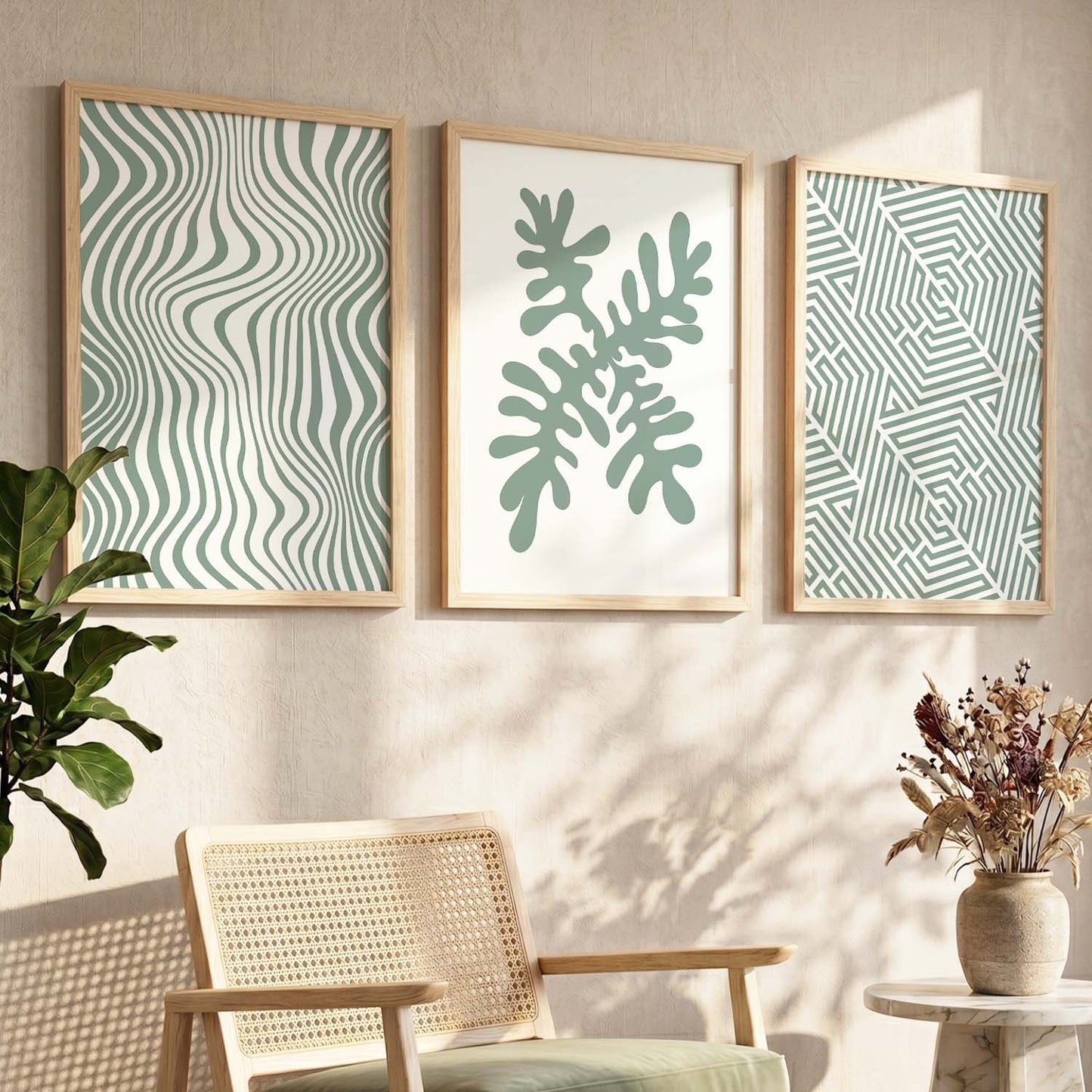 Boho  Wall Art Paintings for Living Room - Wall Poster With frames