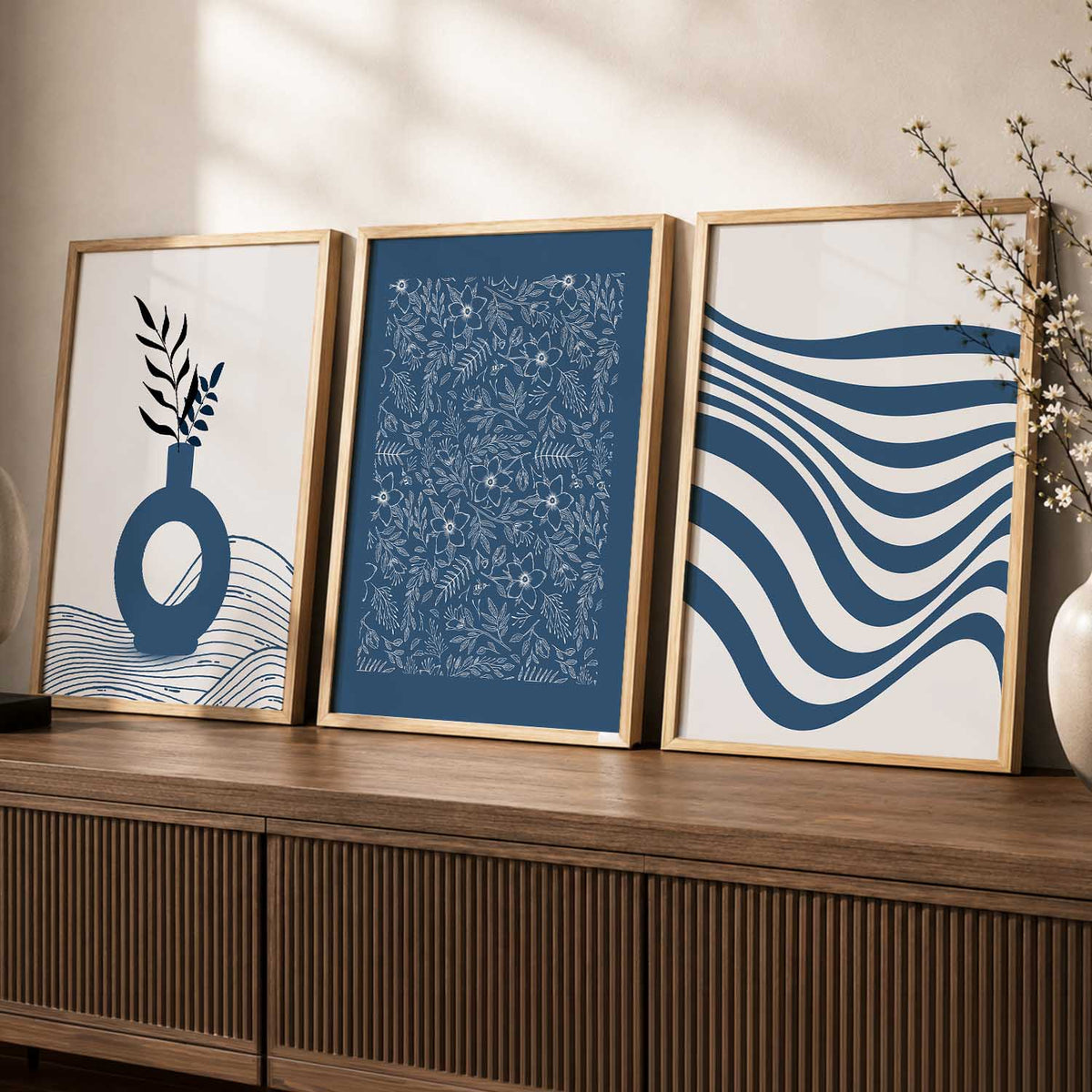 Botanical Wall Art Set of 3 Framed Prints