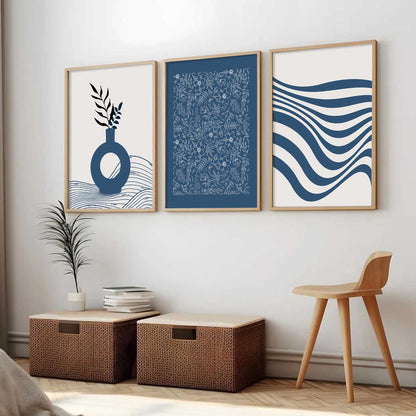 Boho Framed Wall Art Prints | Set of 3 | Home Decor