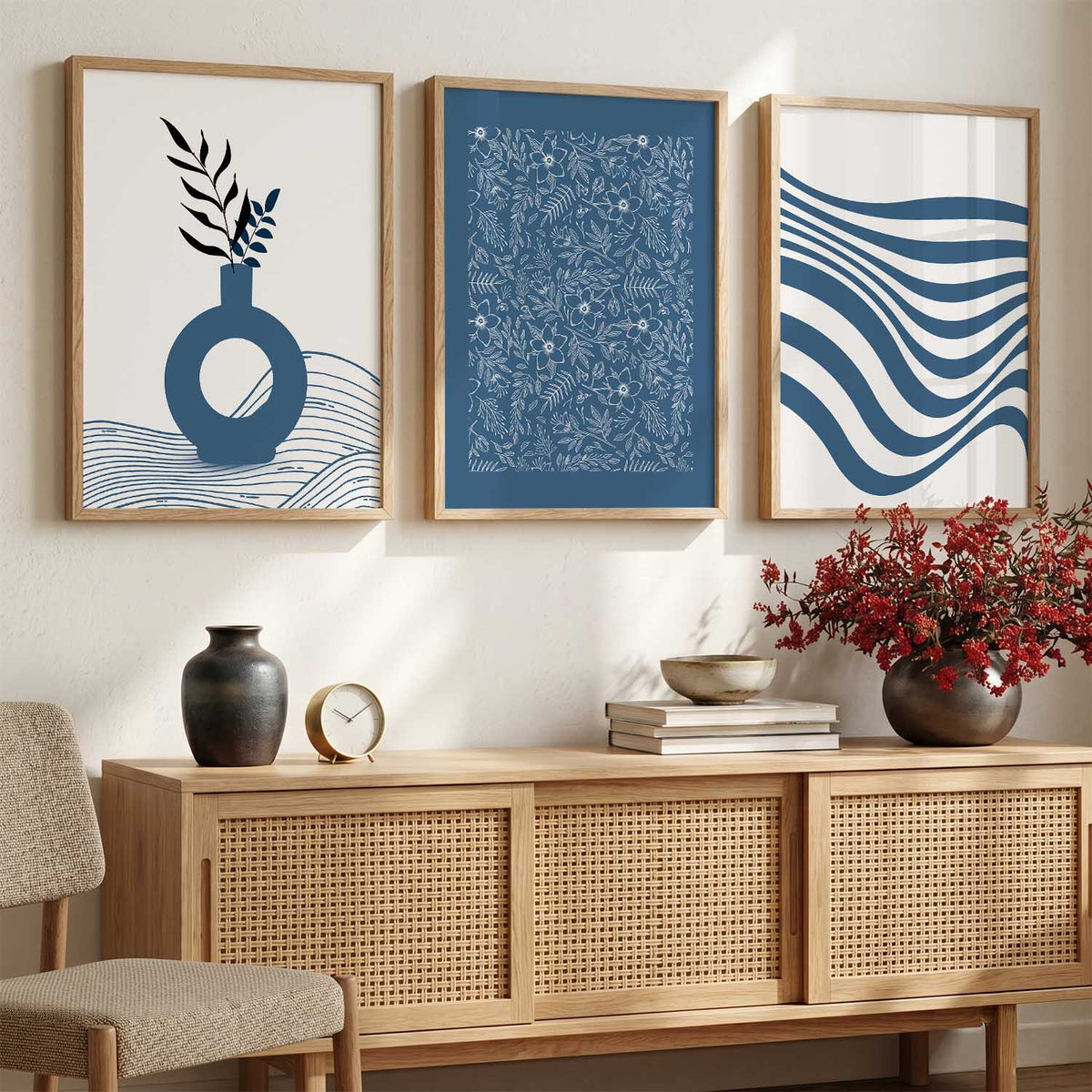 Botanical Wall Art Set of 3 Framed Prints