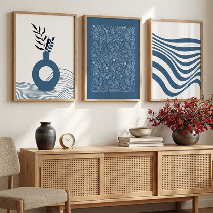 Botanical Wall Art Set of 3 Framed Prints