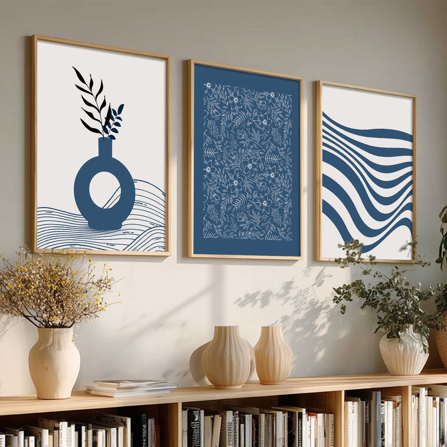 Boho Framed Wall Art Prints | Set of 3 | Home Decor