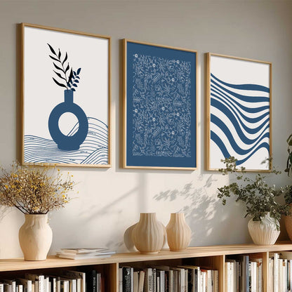 Boho Framed Wall Art Prints | Set of 3 | Home Decor