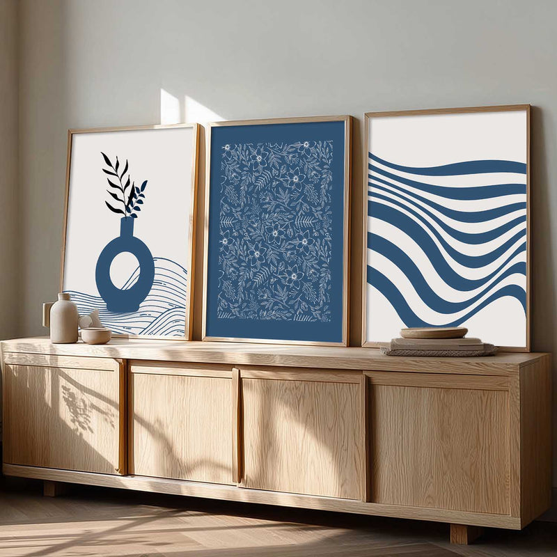 Boho Framed Wall Art Prints | Set of 3 | Home Decor
