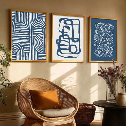 Boho Framed Wall Art Prints | Set of 3 | Home Decor by Kotart store