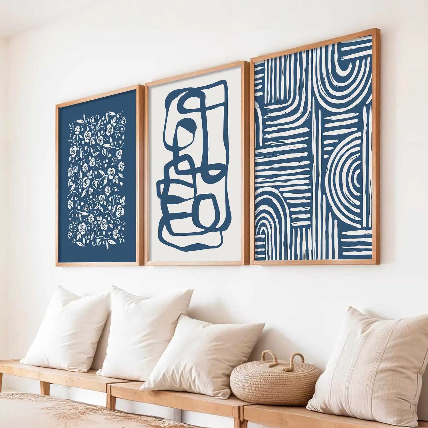 Boho Framed Wall Art Prints | Set of 3 | Home Decor by Kotart store