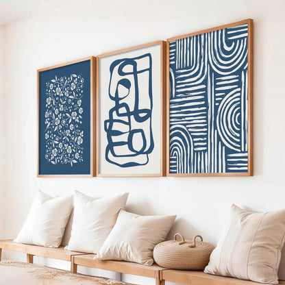 Boho Framed Wall Art Prints | Set of 3 | Home Decor by Kotart store