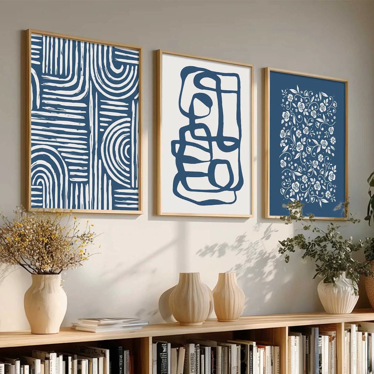 Boho Framed Wall Art Prints | Set of 3 | Home Decor by Kotart store