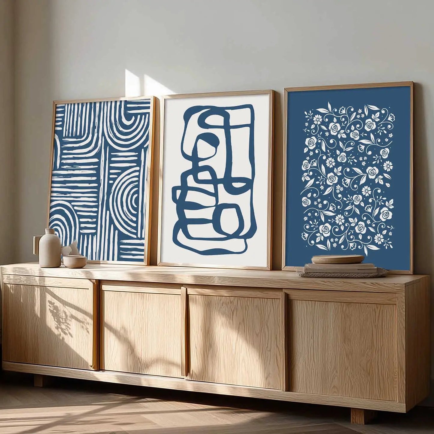 Boho Framed Wall Art Prints | Set of 3 | Home Decor by Kotart store