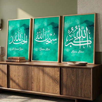 Kotart Religious Wall Prints - Modern Art Wall Prints for Living Room ( 11 inch x 14 inch, Framed ,Multicolor) Set of 3