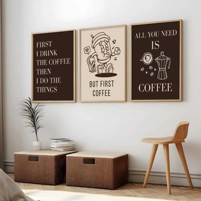Cafe   Wall Art  Paintings for Living Room - Wall Poster With frames