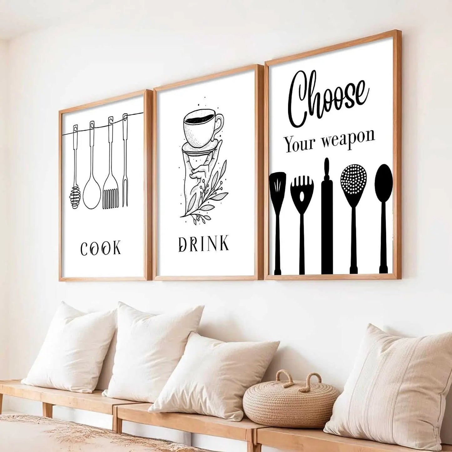 kitchen Wall Art Paintings for Living Room - Wall Poster With frames