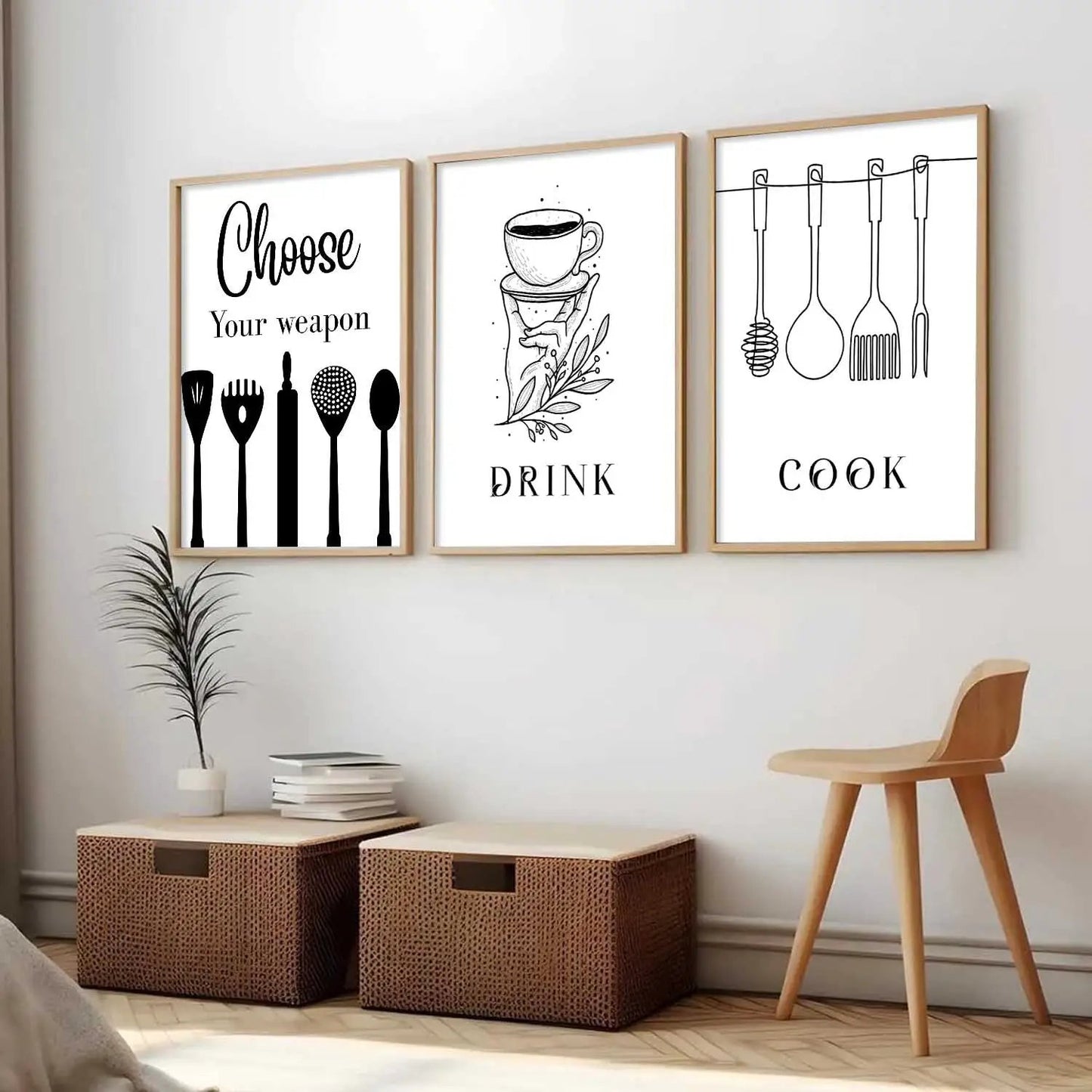 kitchen Wall Art Paintings for Living Room - Wall Poster With frames