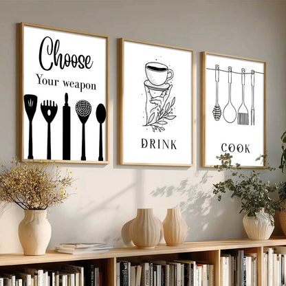 kitchen Wall Art Paintings for Living Room - Wall Poster With frames