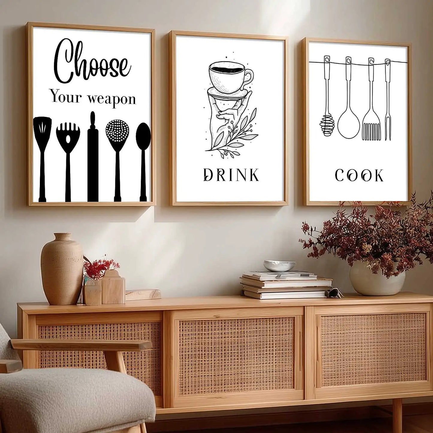 kitchen Wall Art Paintings for Living Room - Wall Poster With frames