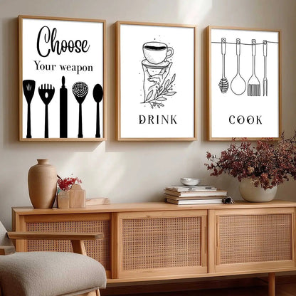 kitchen Wall Art Paintings for Living Room - Wall Poster With frames