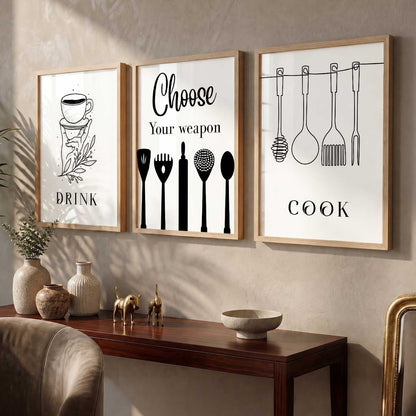 kitchen Wall Art Paintings for Living Room - Wall Poster With frames