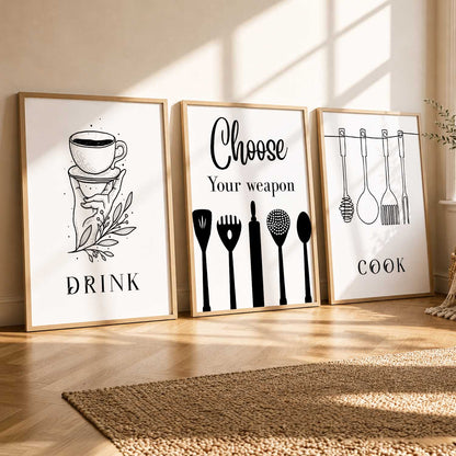 kitchen Wall Art Paintings for Living Room - Wall Poster With frames