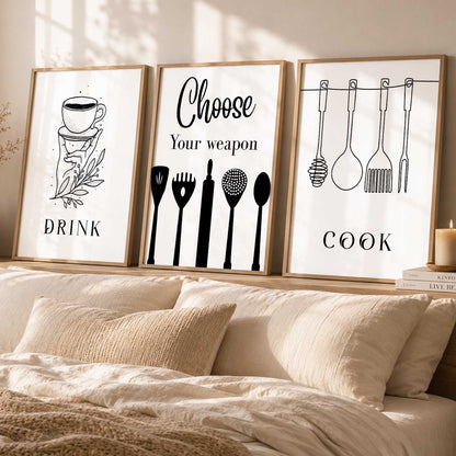 kitchen Wall Art Paintings for Living Room - Wall Poster With frames
