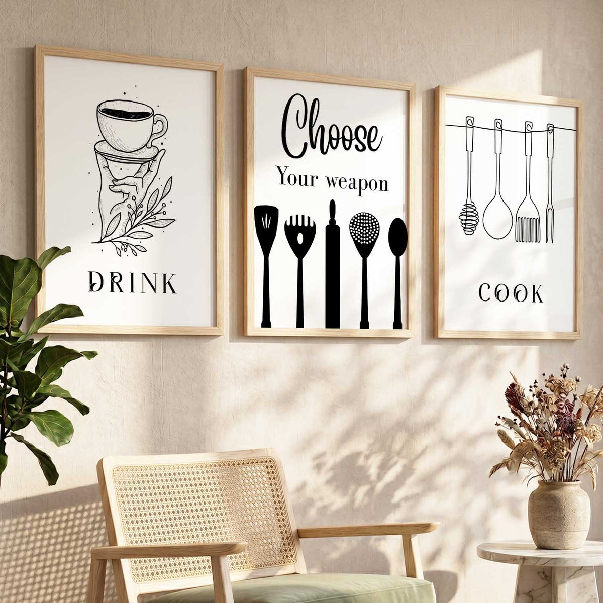 kitchen Wall Art Paintings for Living Room - Wall Poster With frames